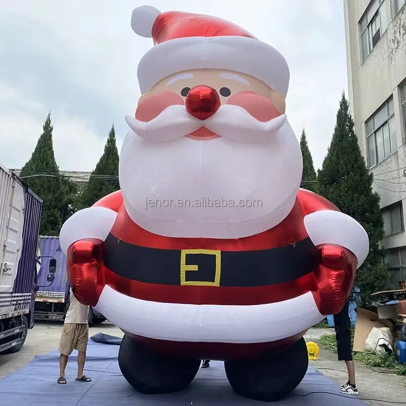 Giant Yard New Year Decoration Inflatable Santa Claus Mascot for Christmas Decoration Parade