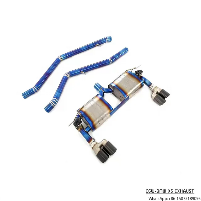 

CGW Blue Burnt Titanium Exhaust Catback Piping Muffler for X6 F16 X6M Style