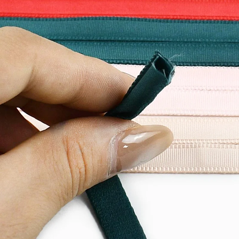 10/20M 10mm Tubular Nylon Ribbon Band for Bra Underwire Channeling Tape Underwear Protection Webbing Sewing Material Accessories