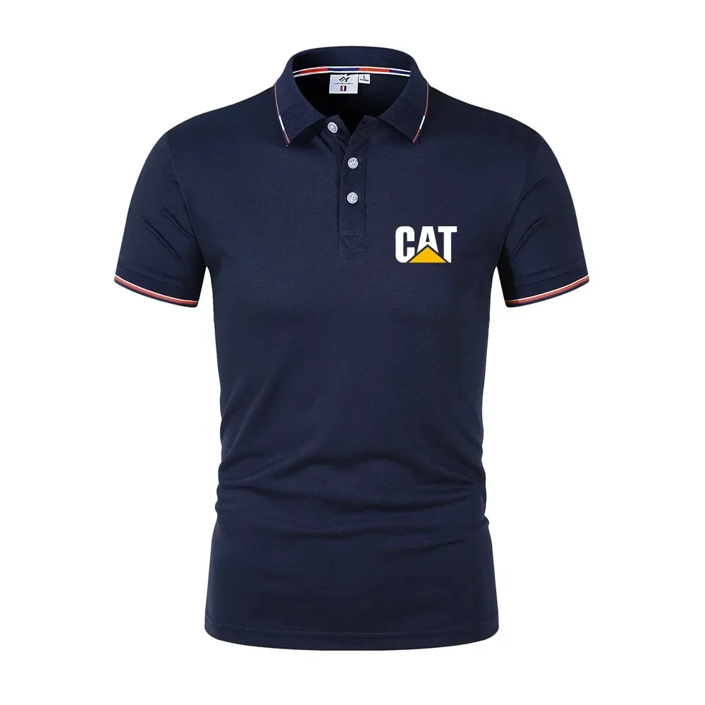 

Men's POLO Shirt Excavator Work Shirt Fashionable Men's Casual Outdoor Short Sleeved Top Quick Drying Sports T Shirt