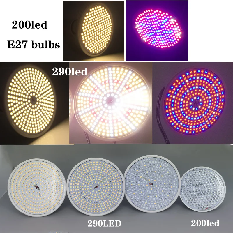 sunlight red blue 200 290 LED red blue Full spectrum Flower Plant Grow Light yellow Lamp Bulbs Hydro indoor Veg growbox tent