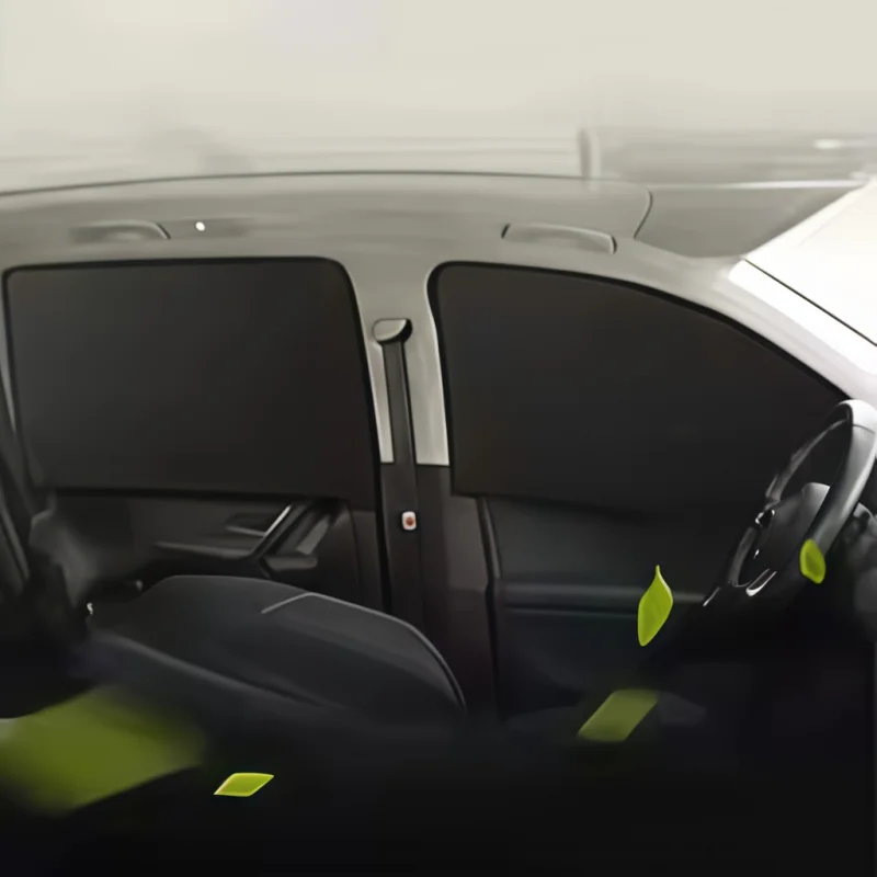 Car Magnetic Sunshade Non Transparent Titanium Silver Reflective Side Curtains for Window Sun Block Shade