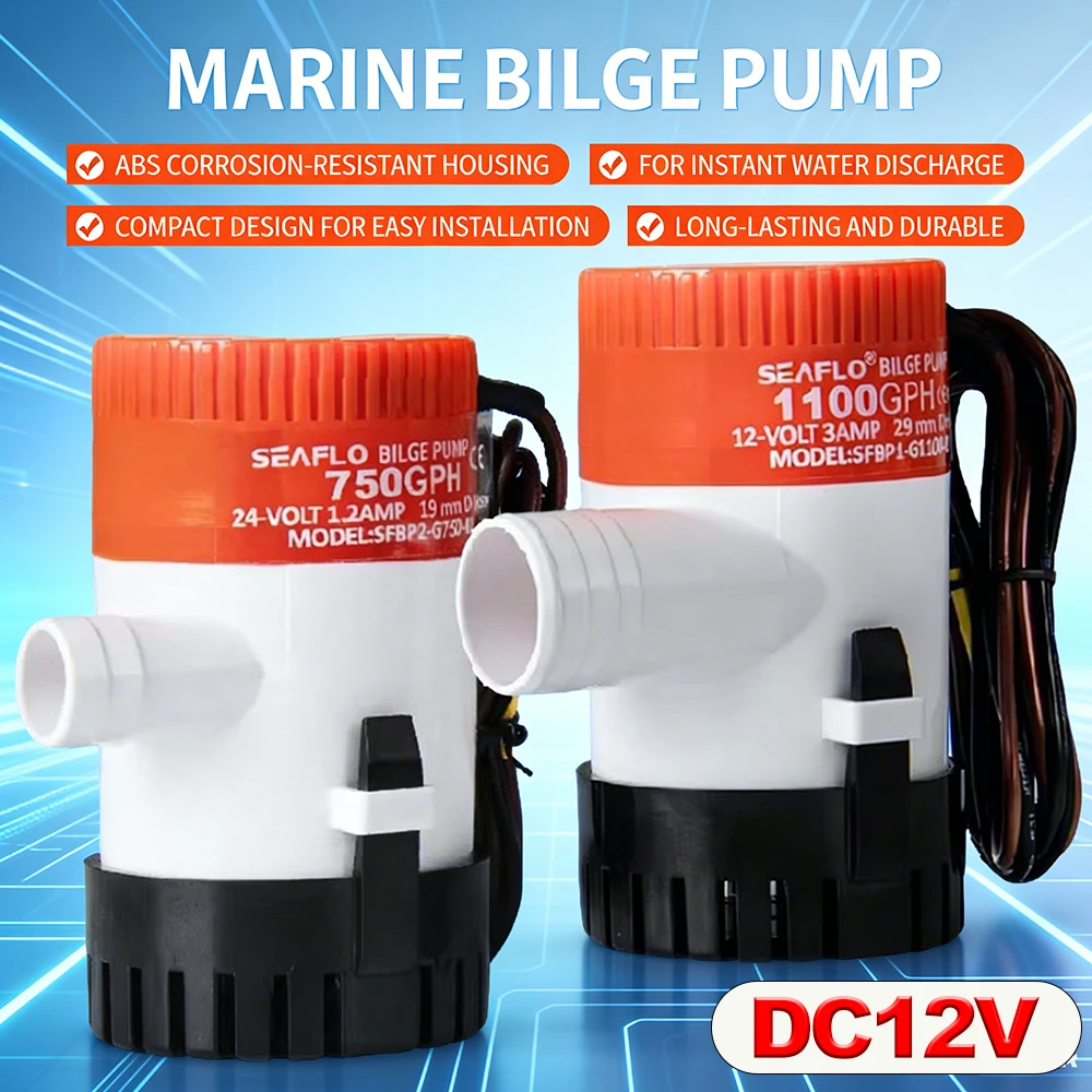 

DC12V Multi-functional Bottom Pump, A Submersible Pump Suitable for Ship Cabins, Fish Tanks, and Household Drainage Systems