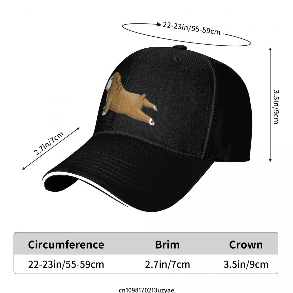 Berretti da baseball Yoga Bulldog inglese Berretto sandwich Hip Hop Uomo Donna Cappello sportivo da esterno regolabile