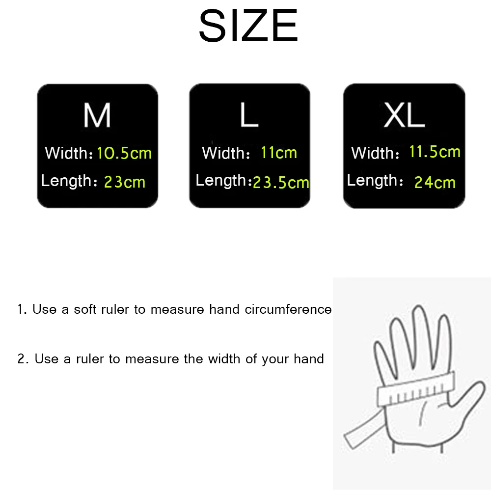 Winter Gloves Full Fingers Waterproof Windproof Outdoor Cycling Motorcycle Black Gray Touch Screen Anti-slip Ski Glove