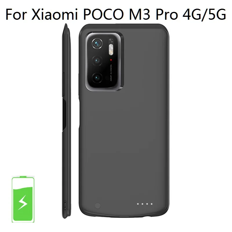 6800Mah Power Case For Xiaomi Poco M2 M3 M4 X4 Pro 5G Poco F2 Pro F3 X2 Poco X3 GT Power Bank Phone Cover Battery Charger Case