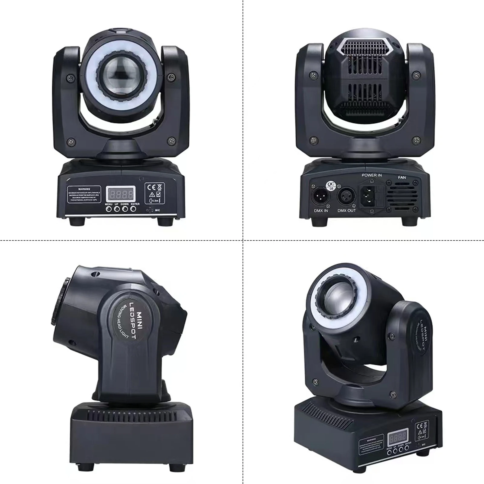 Aoresac 60 واط LED ضوء الرأس المتحرك 8 ألوان 8 أنماط أضواء DJ الأضواء DMX512 مع التحكم المنشط الصوتي إضاءة المسرح fo
