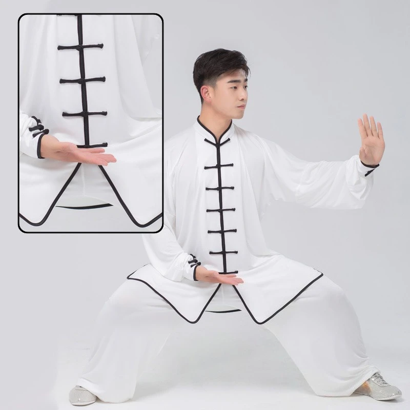 بدلة الكبار تاي تشي ملابس طويلة الأكمام 2 قطعة مجموعة الرجال الووشو الزي النساء مجموعات فنون الدفاع عن النفس أداء زي ملابس امرأة