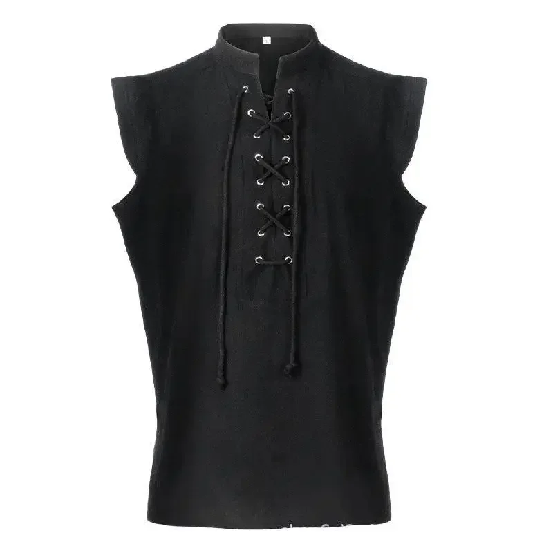 

Medieval Victorian Pirate Shirts Lace Up Renaissance Steampunk Costumes Clothing Men Gothic Halloween Carnival Dress Up Cosplay
