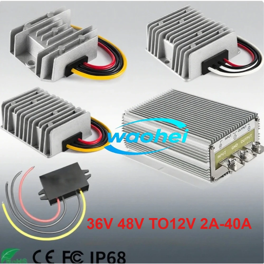 

30-90V to 12V 5A 10A 15A 20A 30A 40ADC DC Converter Step Down Voltage Regulator 24V 36V 48V 60V 72V Transformer Car Power Supply