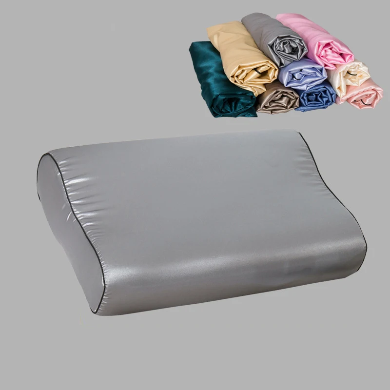 Imitation Silk Satin Latex Pillowcase for Hair And Skin, Skin-friendly Satin Memory Foam Sleeping Pillow Cover 30x50cm/40x60cm view 6