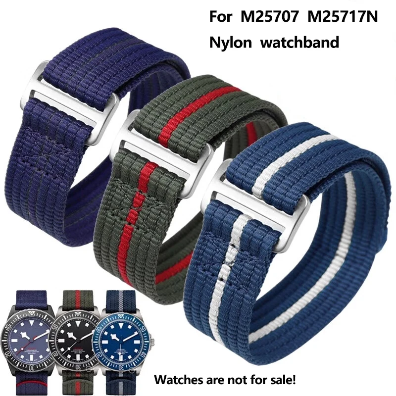 22mm High quality nylon watchband for TUDOR collar hidden FXD /Biwan/1958 series integrated nylon strap for men bracelet strap