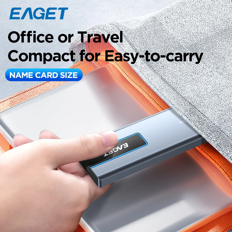Eaget NVMe External SSD 1TB 2TB Hard Drive 5gbps 10gbps Type C USB 3.2 RGB Portable Hd Solid State Disk for Laptops PC Mac