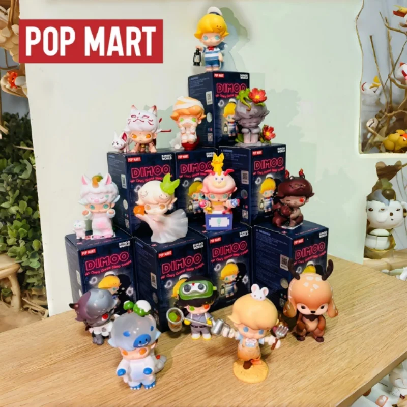 

Original Stock POPMART Dimoo No One Is Allowed To Sleep Tonight Series Blind Box Figurines Creative Cute Ornaments Toy Gifts