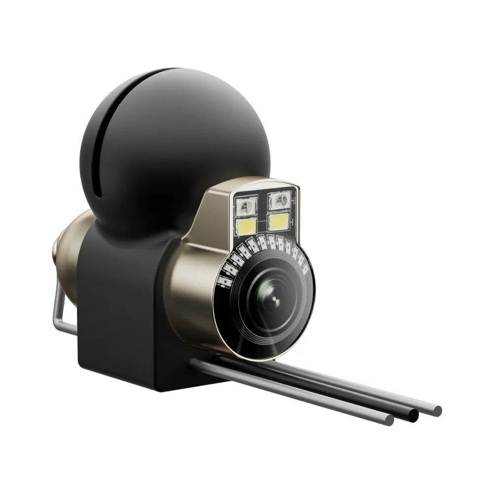 HD Underwater Fishing Camera with 195 Degree Wide Angle Lens Temperature Depth Detection For night Vision for Ice Boat Fishing