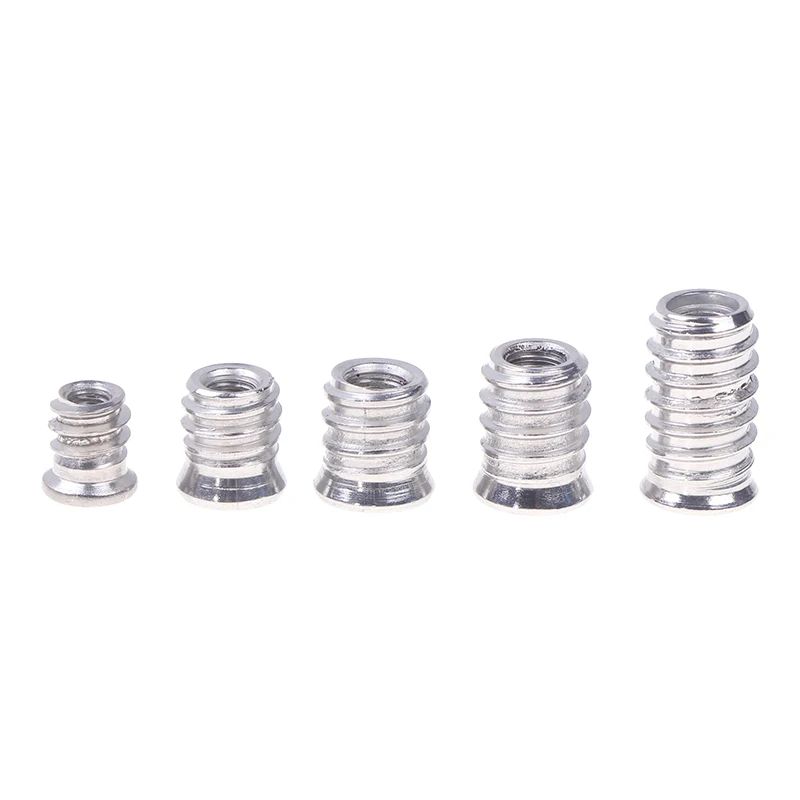 10 قطعة الخيوط إدراج الجوز M4 M5 M6 للأثاث الخشبي خزانة السرير الجدول جزءا لا يتجزأ من عرافة مسدس المقبس رئيس 304 الفولاذ المقاوم للصدأ