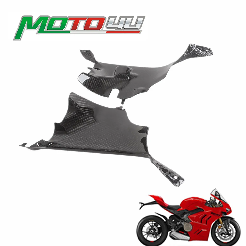 MOTO4U For Ducati Panigale V4 2023 2024 100% Carbon Fiber Side Panels Front Side Fairing Twill Motorcycle Modification