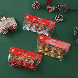 4Pcs/set Christmas Bells Christmas Tree Bell Pendants Silver Gold Red Christmas Pendants Xmas Festive & Party Supplies