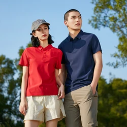 Selected popular nylon fabric dad's summer clothing middle-aged men's short sleeved T-shirt, summer ice silk quick drying mid