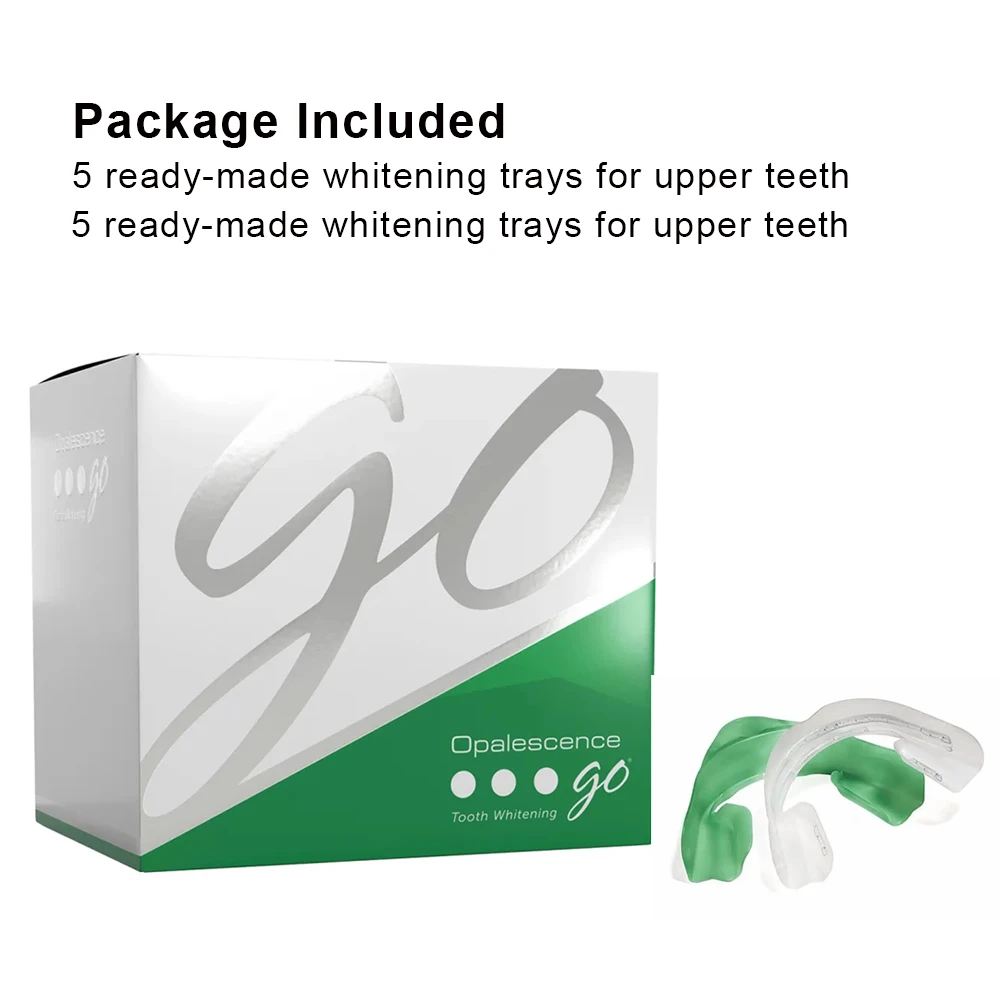 Opalescência Go Whitening Bandejas, Pré-preenchido Kit Paciente Take Home, Hortelã Sabor, americano ultravioleta