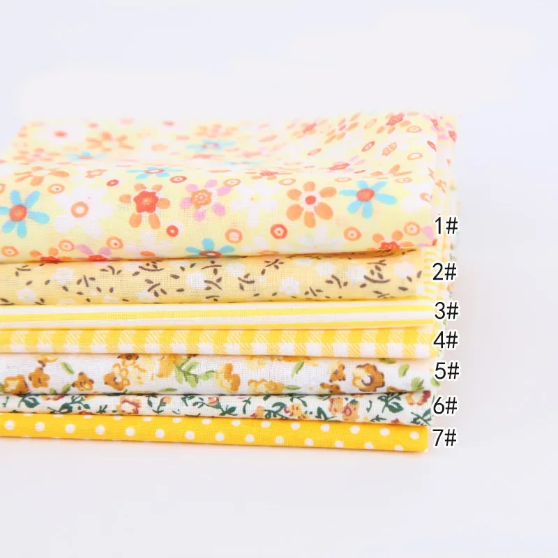 Printed Cotton Fabric Bundle Cloth DIY Handmade Cloth Sewing Quilting Fabrics Needlework Patchwork Fabric Accessories 25x25cm