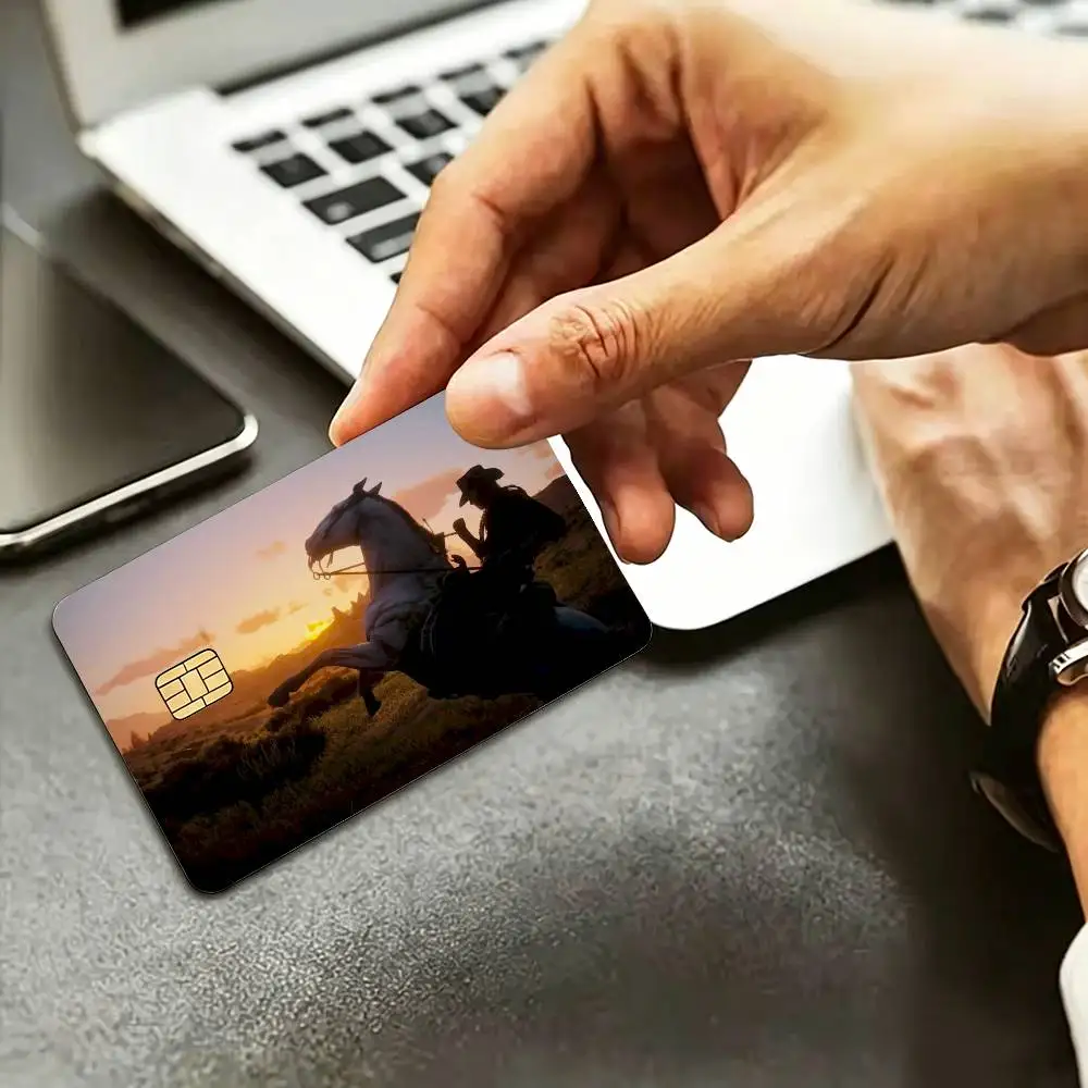 R-Red D-Dead R-Redemption 2 HD Waterproof Credit Card Stickers Silicone Decals For Chip Game Cards Gift