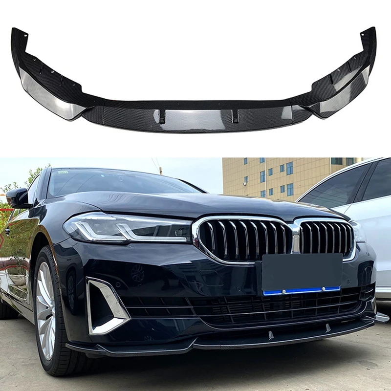 3PCS Front Bumper Lip Splitter Kit Diffuser Spoiler For -BMW 5 Series G30 G31 Late Stage 2021 2022 520I 525I 530I