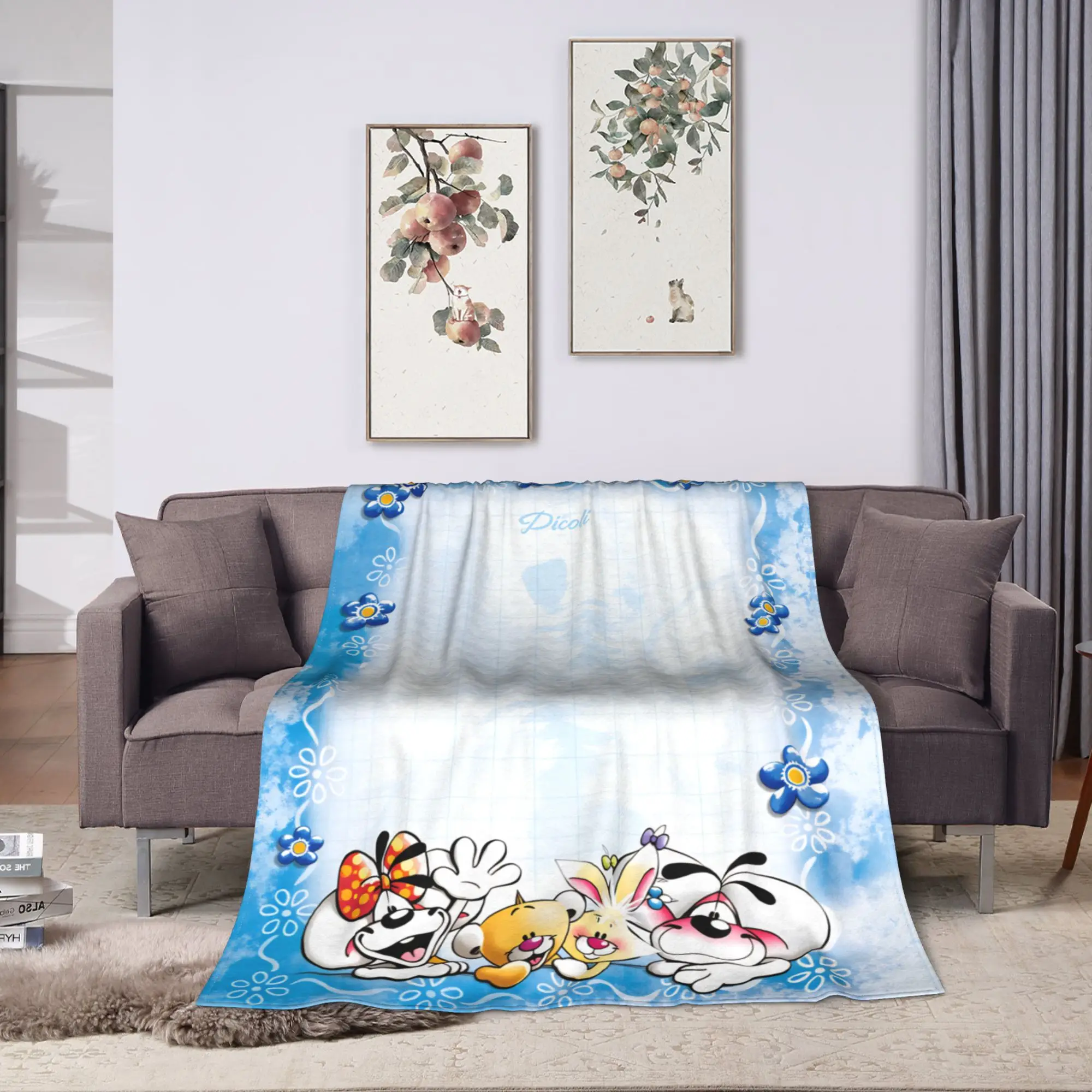 عيد الميلاد Diddl بطانية الزخرفية الفانيلا رمي بطانية لغرفة النوم الدافئة لينة تصميم جودة المفرش هدية عيد ميلاد #2