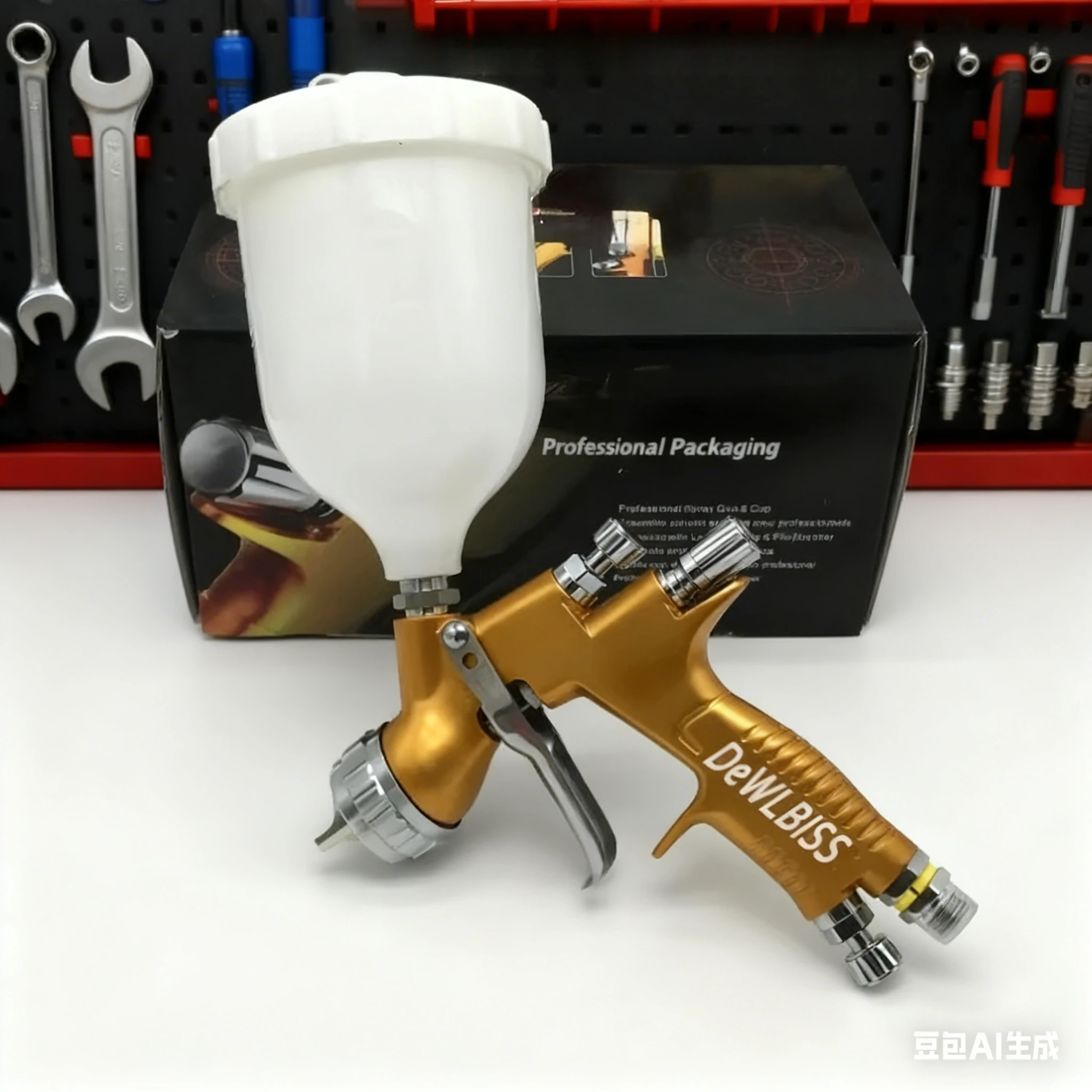 Spray Gun GTl Pro LITE Painting Gun TE20/T110 1.3mm/1.8mm Nozzle Glod With Mixing Cup Water Based Air Spray Gun Airbrush