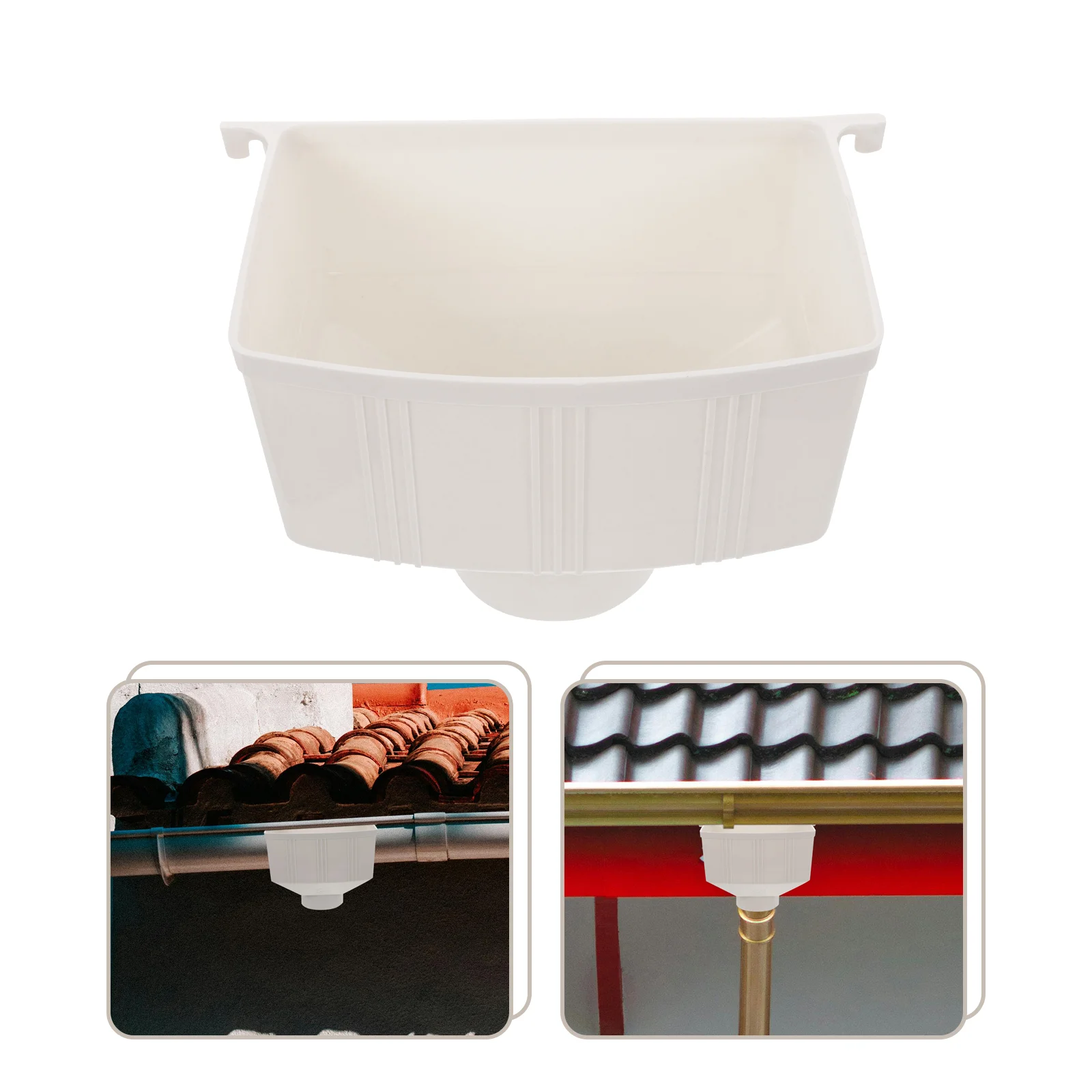 

PVC Rain Bucket Collection Barrel Rainwater Drainage Strainers Perculators Shunt Filter System Gutter Plastic Downspout
