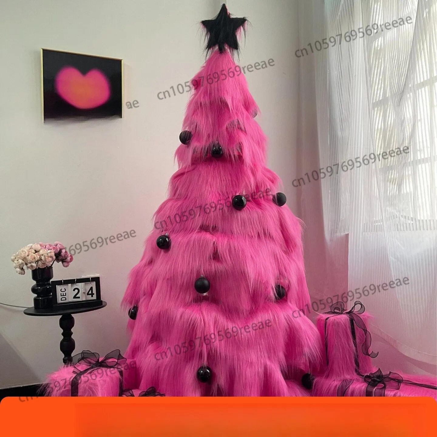 

New Pink Christmas Tree Plush DIY Home Large Living Room Ornament High-End Christmas Decoration Ins Style