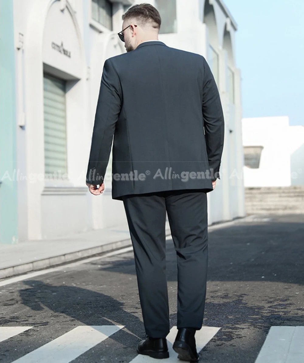 Big and Tall Suits for Men Office to Formal Events 3 Piece Set Single-Button Elegant Slim Fit Premium Blend