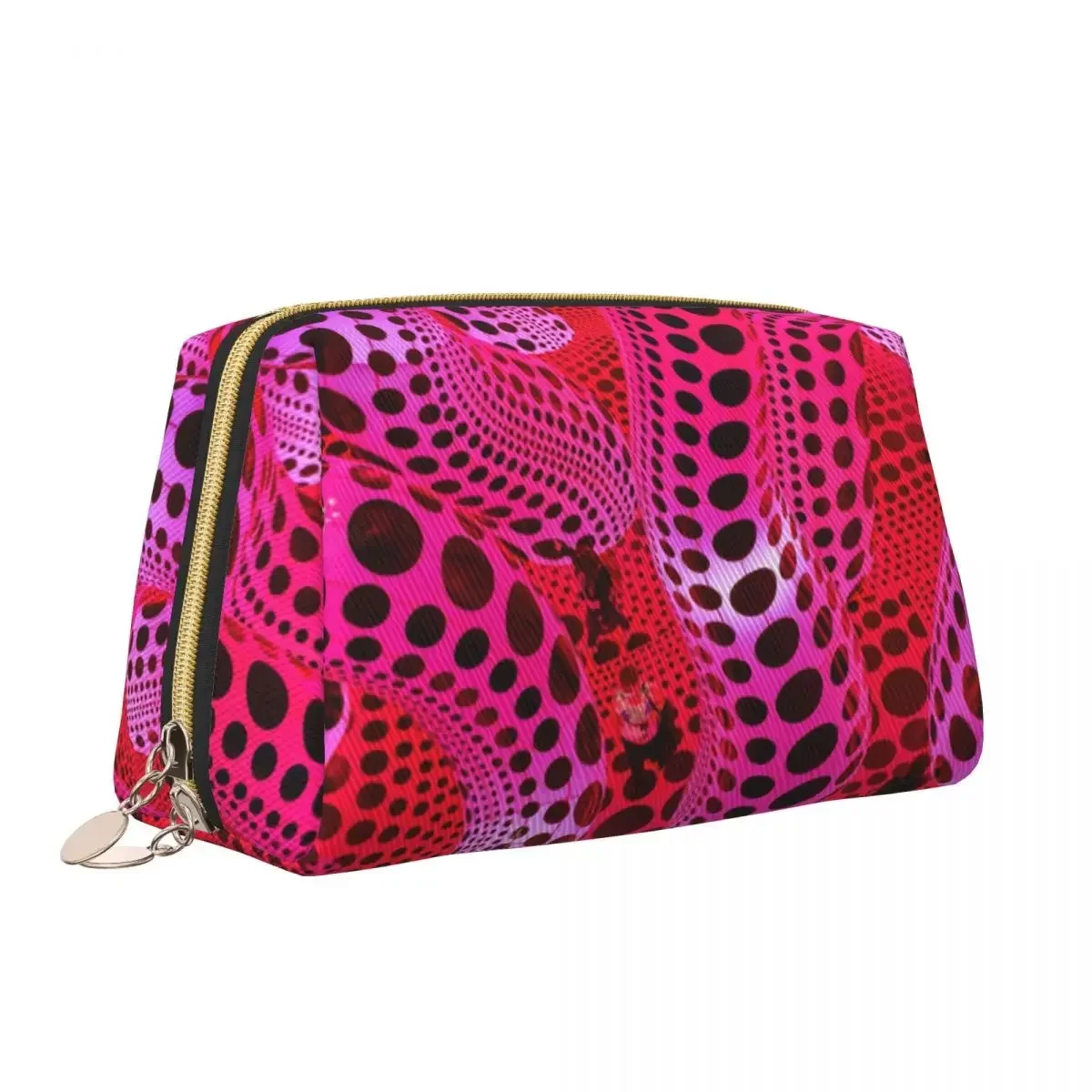 Cute Yayoi Kusama Travel Toiletry Bag for Women Polkadot Pinky Cosmetic Makeup Bag Beauty Storage Dopp Kit