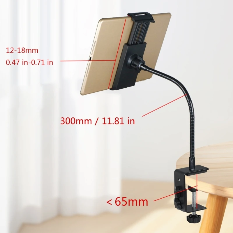 Phone and Tablet Holder Bed Mount Aluminum Long Arm Foldable Lazy Stand 360 Degree Rotatable for Phone Tablet Dropship