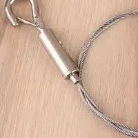 Adjustable Automatic Wire Rope With Double-headed Spring Hook Clothesline Picture Hanging Suspension Code Stainless Steel Cable