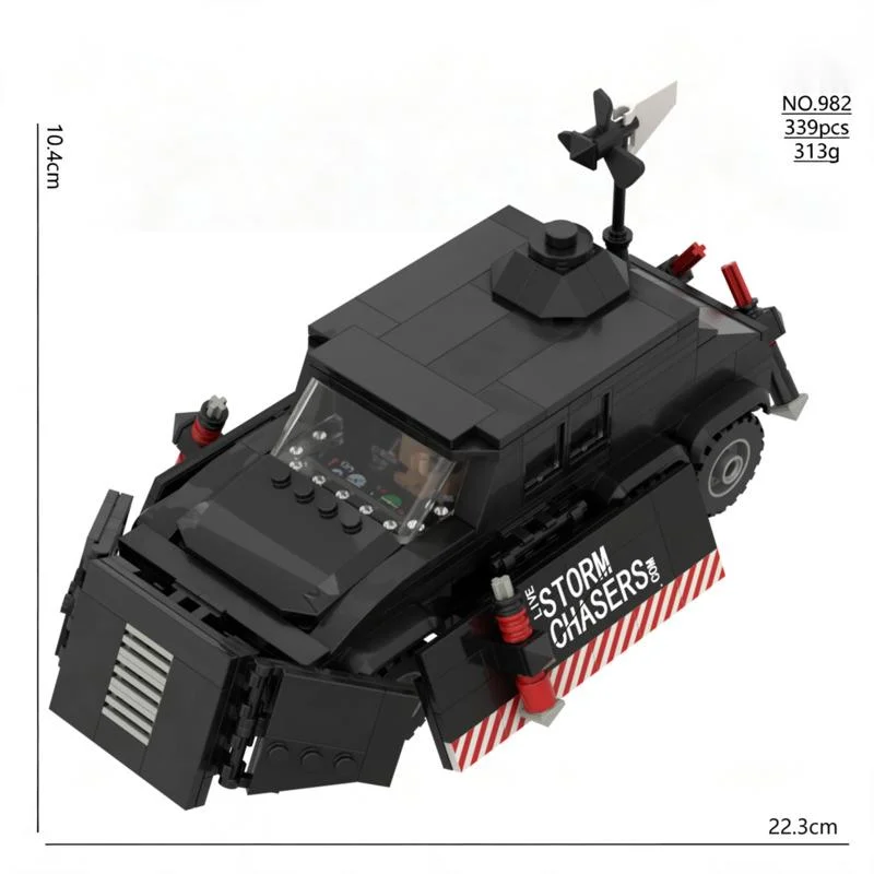 Storm Chaser Building Blocks Tornado Intercept Vehicle Model Car Brick Set DIY Educational Toy Gift for Kids Boys Adults