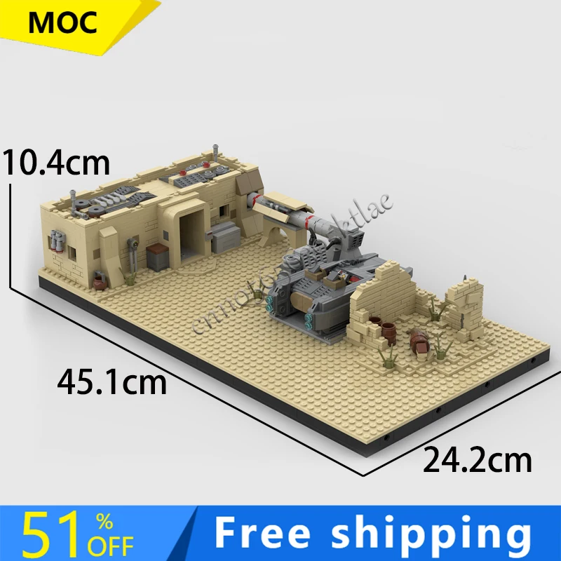 

Набор строительных блоков MOC «Звездная битва: Западная торговая станция», 1084 детали, конструктор, развивающая игрушка для самостоятельной сборки, подарок на день рождения