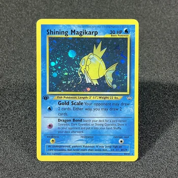 Pokémon holografische kaarten Neo Revelation Shining Magikarp Lugia Ho-oh Gyarados Entei Folie Aangepaste kaartencollectie PTCG PROXY