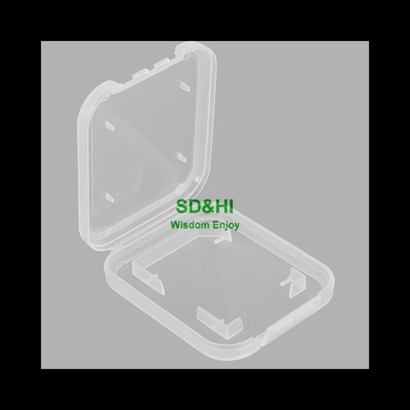 10PCS Transparent Standard SDHC Memory Card Case Holder Box Storage Plastic