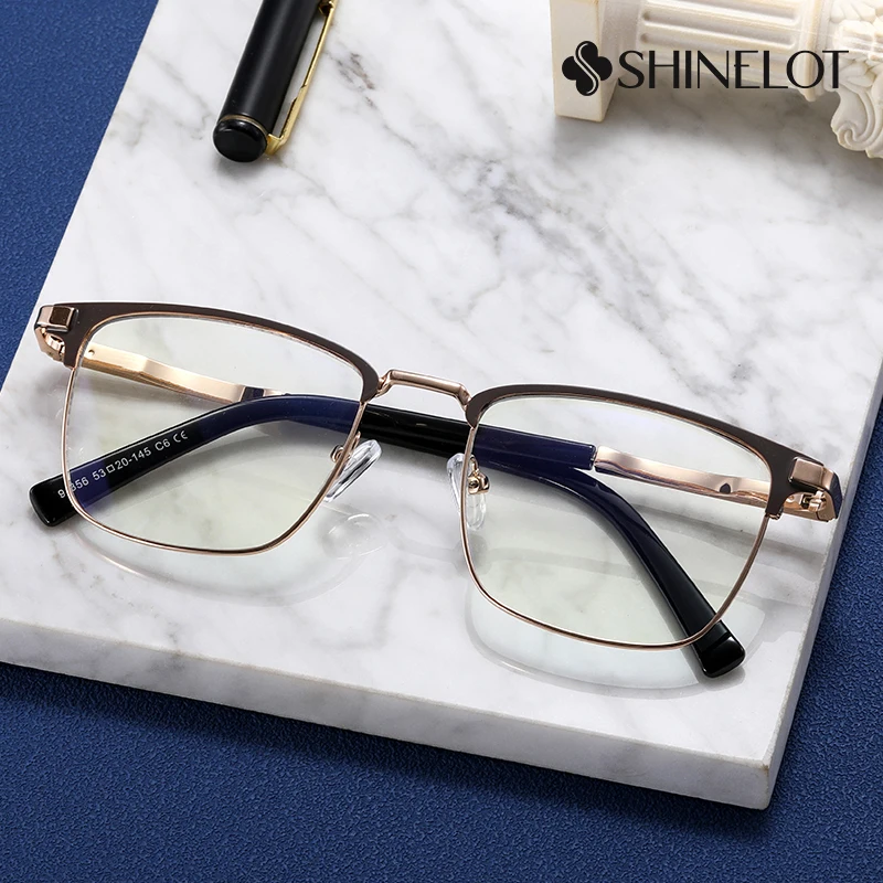 

91356 Medical Grade Square Eyeglasses Frame Male Eye Protection Optical Glasses Gentleman Style Workplace Durable Eyewear