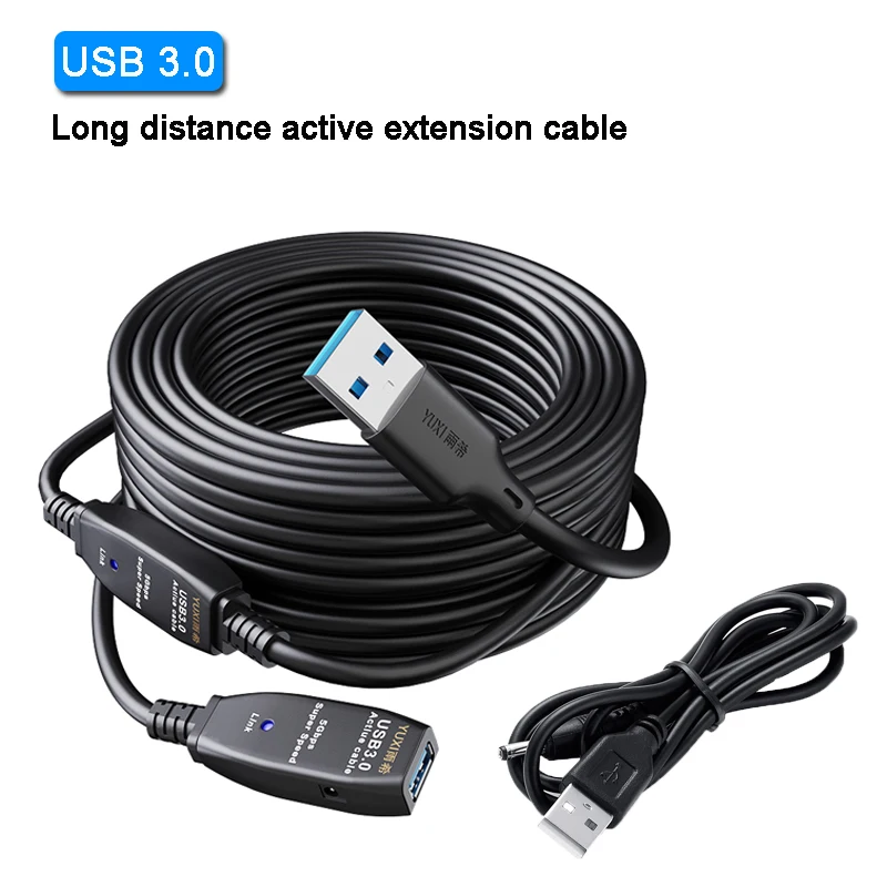 USB 3.0 Active Extension Cable With Signal Amplifier 5M 10M Male To Female For Smart Laptop PC TV Xbox One SSD Fast Speed Cable