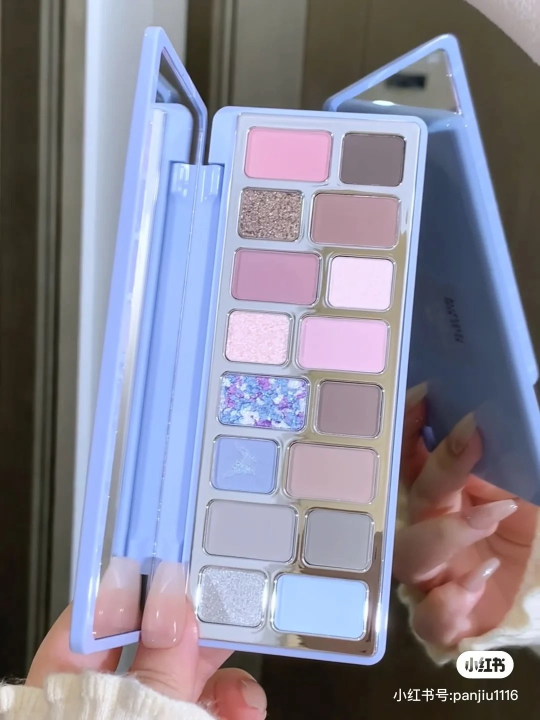 

Палетка теней для век Qian Yan, 16 цветов, 24 цвета, черная, розовая, синяя Палетка с пайетками, матовая Палетка для макияжа