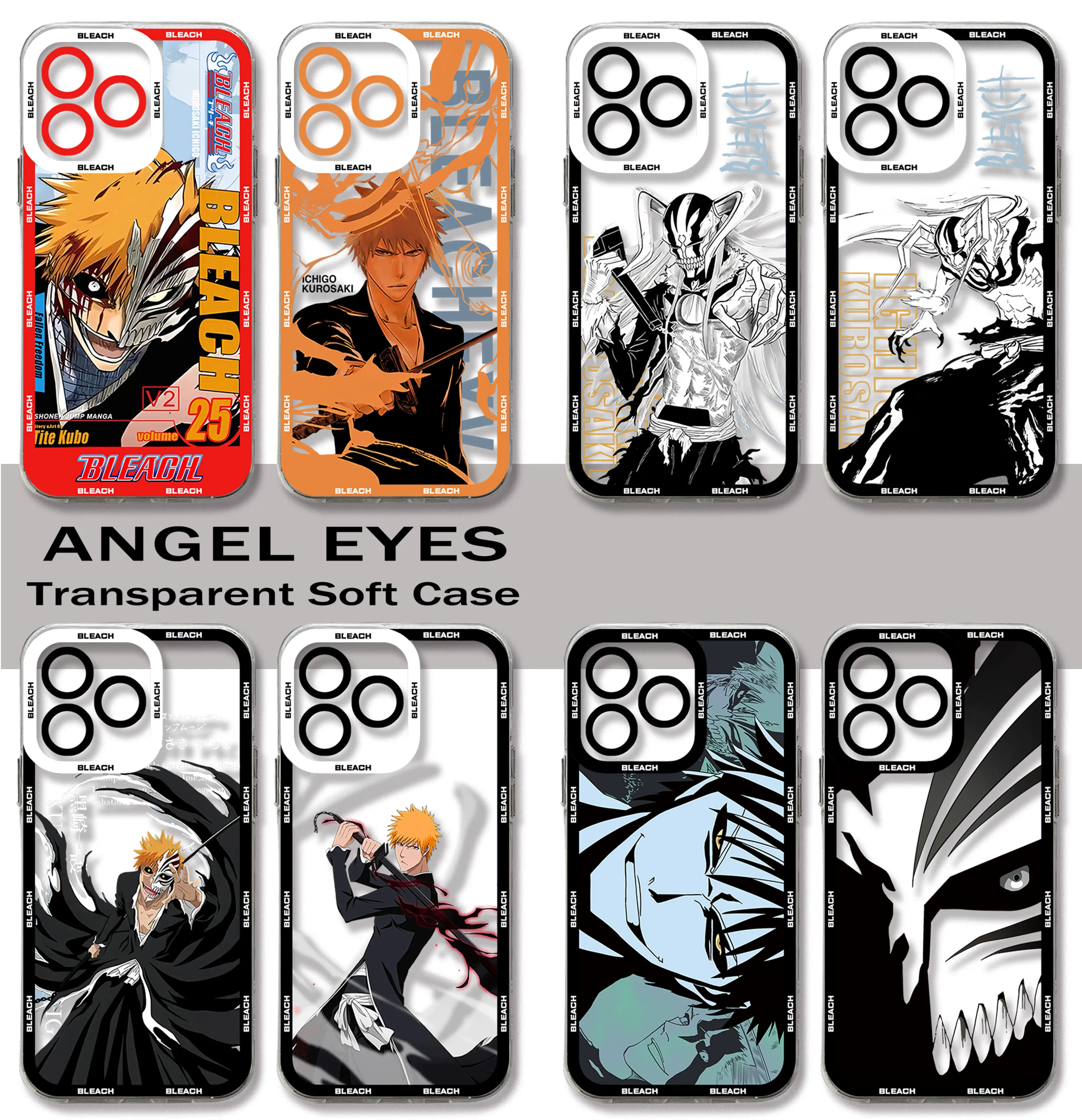 Anime Bleach Ichigo Clear Case For Samsung A73 A72 A71 A55 A52 A51 A50 A35 A33 A32 A31 A30 A24 A23 A22 A13 A12 A05 5G Cover