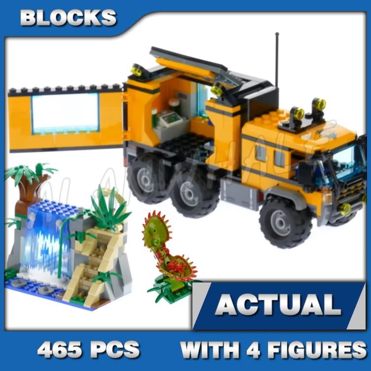 397 pièces City Explorers Jungle Halftrack Mission cascade 10864 blocs de construction enfants ensembles briques compatibles avec le modèle
