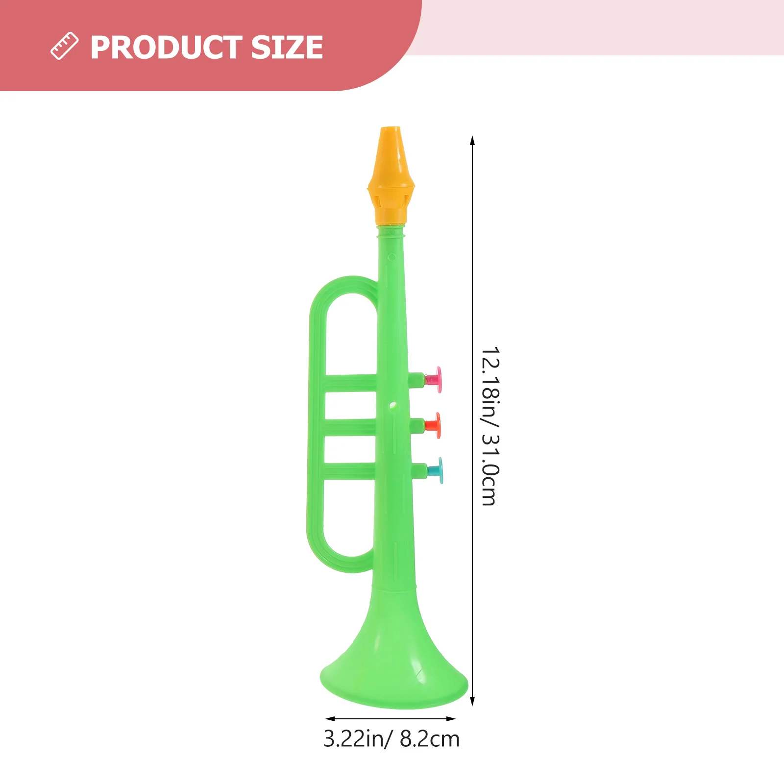 휴대용 트럼펫 악기, 중형 가정용 미니 다채로운 트럼펫, 플라스틱 소형 무대, 재미있는 소음 메이커, 어린이, 4 개