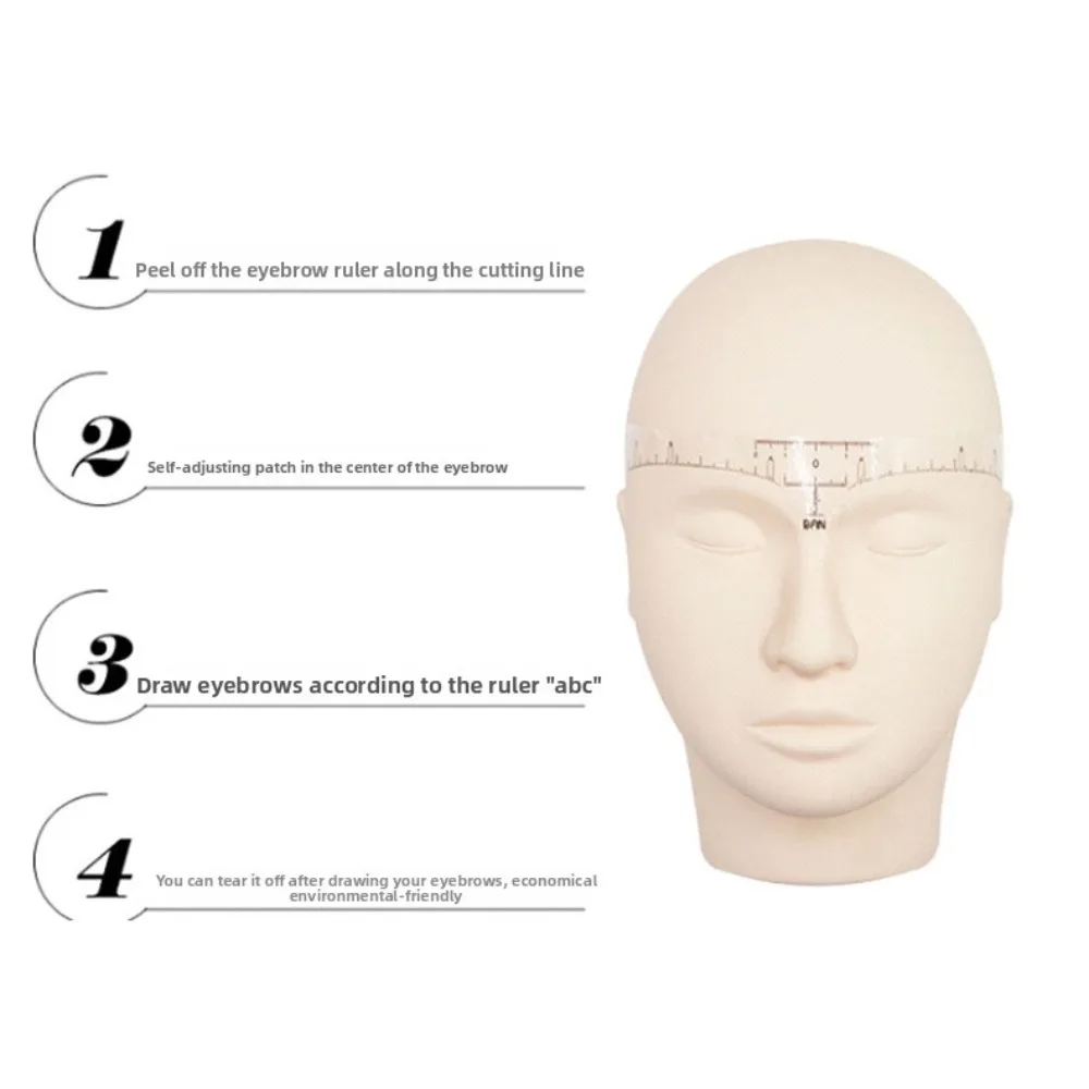 10PCS Disposable Eyebrow Ruler Sticker Tattoo Eyebrow Position Ruler Guide Microblading Tattoo Eyebrow Measurement Tools