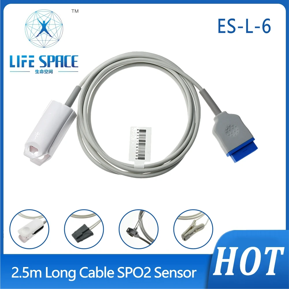 

Spo2 Sensor probe Oxygen saturation transduceradult Adult Child baby Finger ear clip Compatible GE 11PIN Nellcor*s module