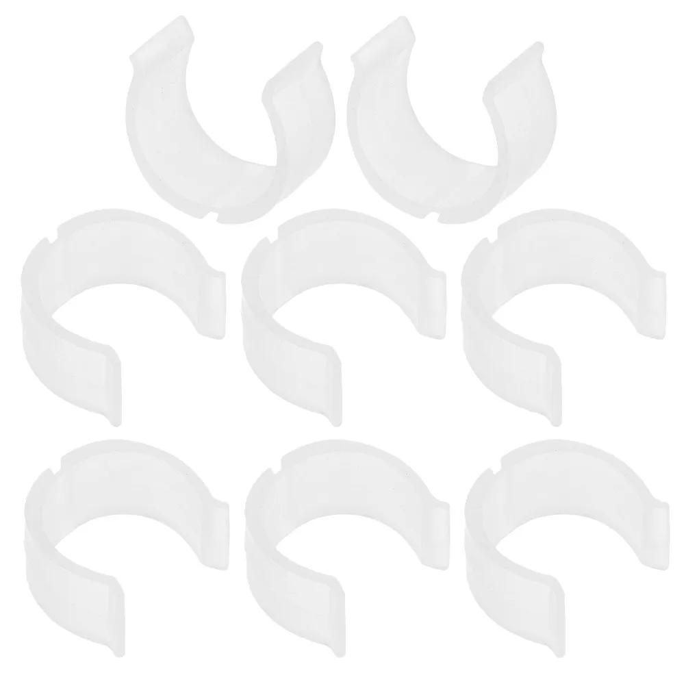 8Pcs Curtain Rod Brackets Plastic Buckle U-Shape Anti-Slip Pads for 26-28Mm Ceiling Mount Shower Curtain Rod Holder