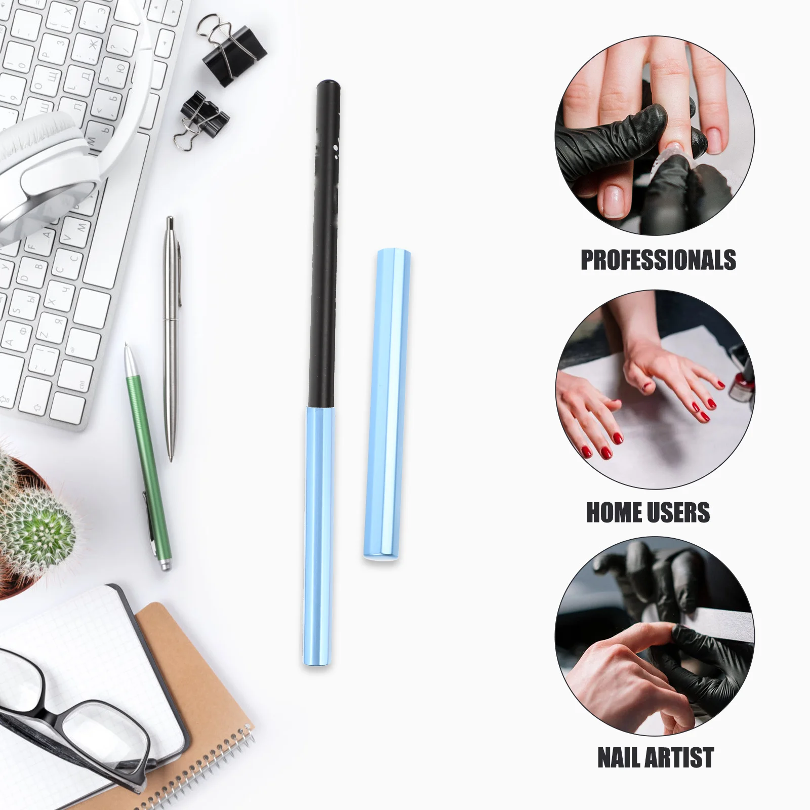 6 قطعة قبعات قلم مانيكير مسمار الفن القلم يغطي مقاومة للضوء القبعات العالية لفرش الأظافر أداة عملية اكسسوارات أدوات العناية بالبشرة