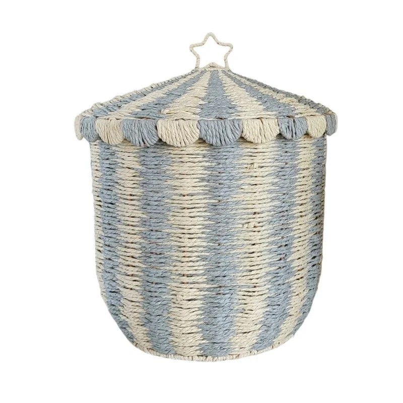 Large Laundry Basket Household Paper Based Compilation Laundry Basket Removable Bathroom Dirty Clothes Home Storage Baskets